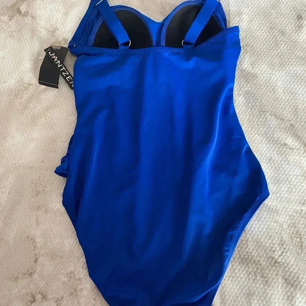 Jantzen Royal Blue One Piece Swimsuit Size 8